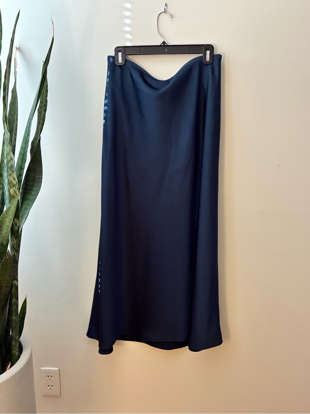Uniqlo Dark Teal Satin Maxi Skirt
